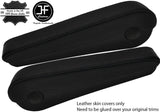 BLACK & BLACK 2X SEAT ARMREST LEATHER COVERS FOR MERCEDES SPRINTER 2006-2018