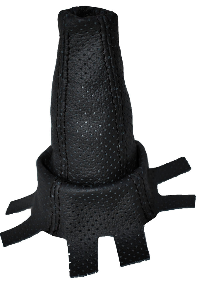 BLACK STITCH FITS HONDA CIVIC TYPE R MK8 2007-2013 PERFORATED LEATHER GAITER