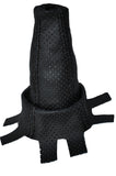 BLACK STITCH FITS HONDA CIVIC TYPE R MK8 2007-2013 PERFORATED LEATHER GAITER