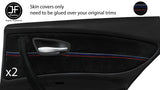 TRI STITCH 2X REAR DOOR CARD TRIM SUEDE COVERS FITS BMW 1 SERIES E87 04-12