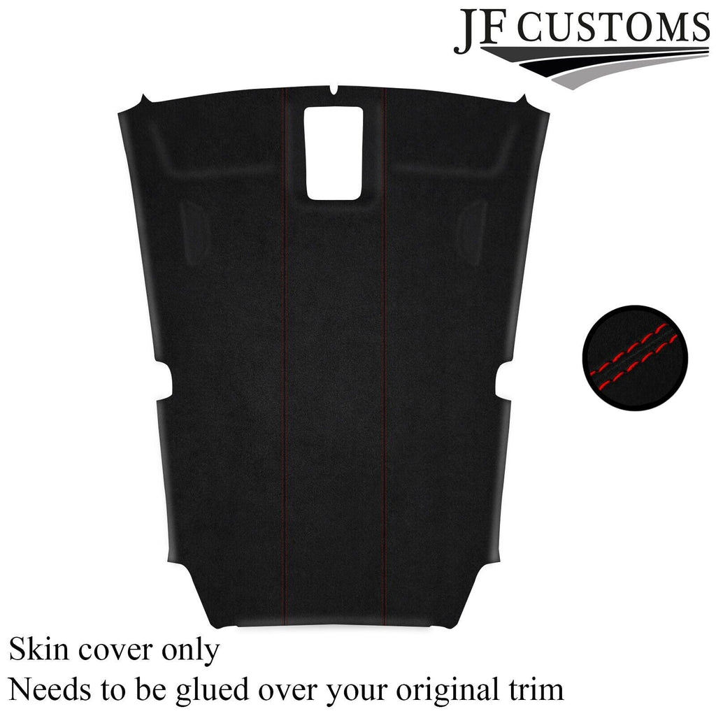 RED STITCH LUXE SUEDE HEADLINER COVER FOR VW SCIROCCO 08-14 CUSTOM NEW
