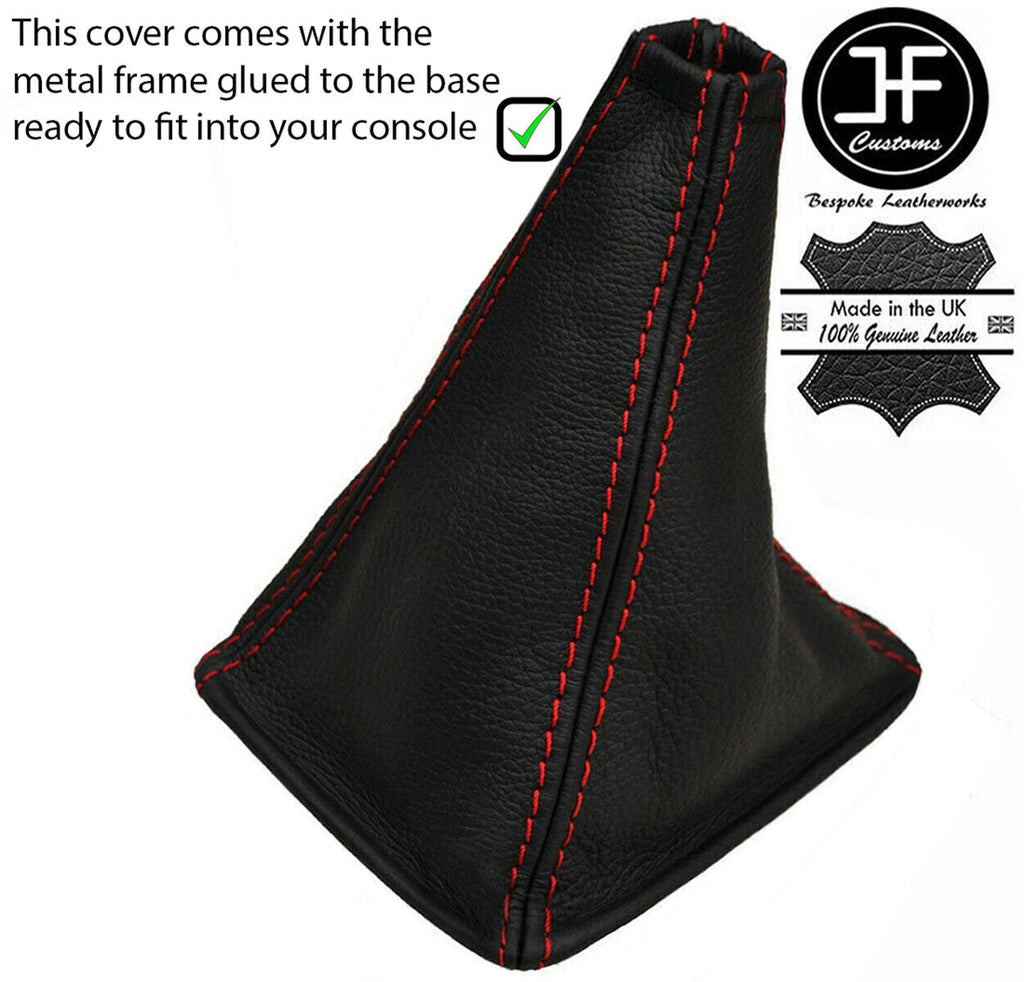 RED STITCHING REAL LEATHER MANUAL GEAR GAITER FITS TOYOTA RAV 4 2013-2018