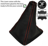 RED STITCHING REAL LEATHER MANUAL GEAR GAITER FITS TOYOTA RAV 4 2013-2018