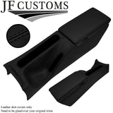 BLACK STITCH LEATHER CENTRE CONSOLE + ARMREST COVERS FOR MERCEDES SLK R170 96-04