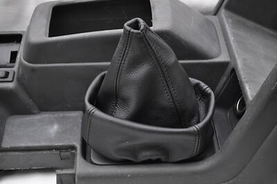 black stitch FITS MITSUBISHI 91-00 SHOGUN PAJERO HI/LO LEATHER GAITER CUSTOM NEW