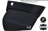 BLACK STITCH 2X REAR DOOR CARD TRIM LEATHER COVERS FITS BMW 6 SERIES E24
