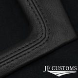BLACK LEATHER COVERED MANUAL SHIFT SURROUND TRIM + FRAME FOR FORD MUSTANG 87-93