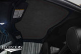 DARK RED STITCH DARK GREY LUXE SUEDE HEADLINER COVER FITS CORVETTE C7 14-19