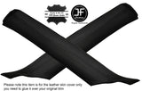 BLACK STITCH 2X A POST PILLAR LEATHER COVERS FITS BMW E23 7 SERIES 1977-1986