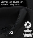 BLACK STITCH 2X FRONT DOOR HANDLE STYLE 2 LEATHER COVERS FOR ALFA ROMEO 147