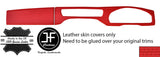 RED REAL LEATHER TWO PIECE DASH KIT TRIM COVERS FOR JAGUAR S-TYPE 99-08