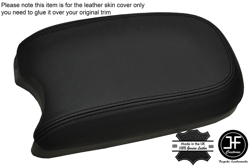 BLACK STITCHING ARMREST LID LEATHER COVER FITS HYUNDAI SANTA FE 2001-2005