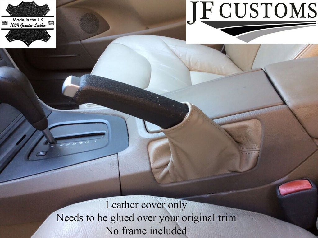 FITS VOLVO V70 01-07 TAN HANDBRAKE  GAITER LEATHER 100% CUSTOM NEW MADE IN UK