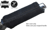 BLACK STITCHING HANDBRAKE HANDLE REAL SUEDE COVER FOR FORD FOCUS MK2 2005-2011