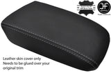 GREY STITCH TOP GRAIN LEATHER ARMREST LID COVER FITS VW TIGUAN MK2 2016-2018