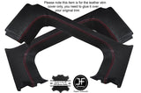 RED STITCH 2X REAR QUARTER WINDOW PANEL LEATHER COVERS FITS DEFENDER 110 SW