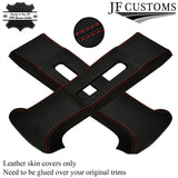 RED STITCH LEATHER PILLAR KIT COVERS FITS SUBARU IMPREZA WRX STI 05-07