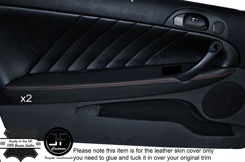 TAN STITCH 2X FRONT DOOR ARMREST LEATHER COVERS FITS ALFA ROMEO GT 2003-2010
