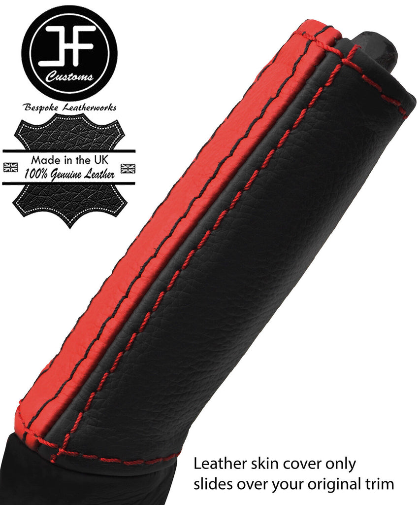 BLACK & RED STRIPE HANDBRAKE HANDLE COVER FOR MITSUBISHI 3000GT GTO 1990-2000