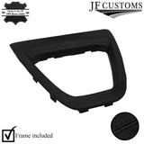 BLACK STITCH LEATHER GEAR SURROUND COVER + FRAME FITS VAUXHALL VIVARO 19-22