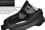 WHITE STITCH GEAR SURROUND LEATHER SKIN COVER FITS MITSUBISHI FTO 1994-2001