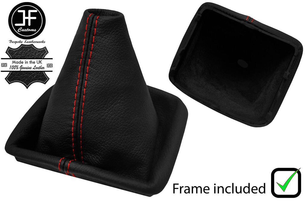 RED STITCH LEATHER MANUAL GEAR + PLASTIC FRAME FOR RENAULT ESPACE 03-14
