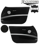 BLACK STITCH LEATHER 2X FRONT DOOR HANDLE TRIM + COVER FOR BMW E90 E91 E92 E93