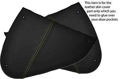 yellow stitching FITS SMART FORTWO PULSE PASSION 98-07 2X DOOR POCKETS COVERS