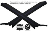 PURPLE STITCHING 2X A POST PILLAR LEATHER COVERS FITS FORD MONDEO MK3 2001-2006