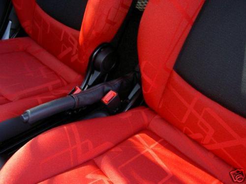 FITS SMART FORTWO  COUPE BLACK HANDBRAKE GAITER RED STITCH CUSTOM NEW MADE IN UK