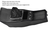 BLACK STITCH CENTER CONSOLE LEATHER COVER+GAITER FITS ALFA ROMEO BERLINA 2000
