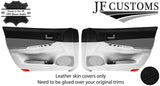 BLACK STITCH ITALIAN LEATHER 2X FRONT DOOR CAPPINGS COVERS FOR MAZDA 6 02-05