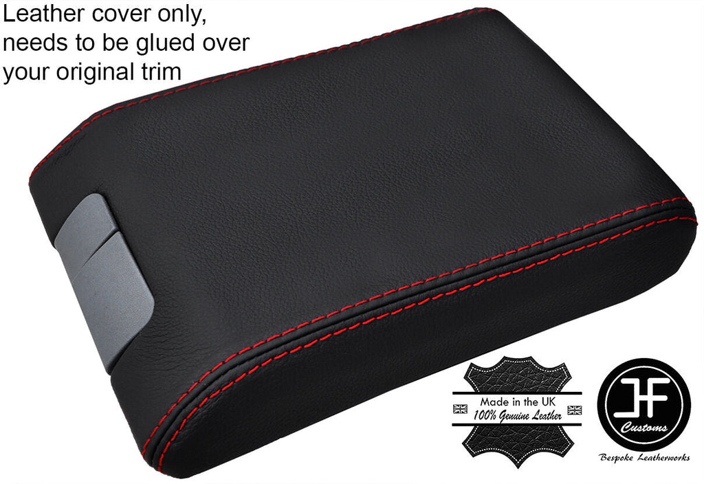RED STITCHING ARMREST LID REAL LEATHER COVER FITS MERCEDES ML W163 2001-2005