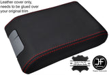 RED STITCHING ARMREST LID REAL LEATHER COVER FITS MERCEDES ML W163 2001-2005