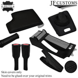 BLACK STITCH LEATHER AUTOMATIC SMG CENTRE KIT COVERS FOR BMW E46 COUPE 98-04