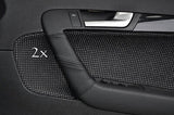 FITS AUDI A3 04-09  2X DOOR HANDLE COVERS black stitch CUSTOM NEW MADE IN UK