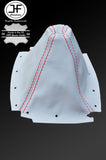 RED STITCHING WHITE LEATHER GEAR GAITER FITS MAZDA MX5 MX-5 MK2 NB 1998-2005