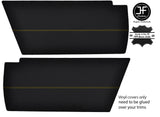 YELLOW STITCHING 2x REAR END SIDE PANEL VINYL COVERS FITS VW T25 T3 WESTFALIA