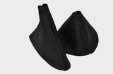 GREY DOUBLE STITCH FITS MAZDA MX5 MK3 2005-2008  LEATHER GEAR HANDBRAKE GAITER
