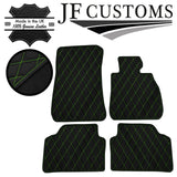 GREEN DIAMOND STITCH VINYL 4X TAILORED FLOOR MAT CARPETS FOR BMW E90 E91 06-13