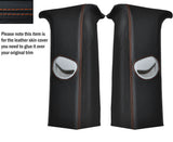 ORANGE STITCH 2X C POST PILLARS SKIN COVERS FITS VW T5 TRANSPORTER CARAVELLE