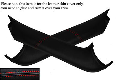 RED STITCH FITS PORSCHE BOXSTER 986 2X WINDSCREEN PILLAR LEATHER COVER ONLY