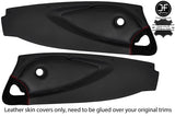RED STITCH 2X FULL DOOR CARD LEATHER & SUEDE COVERS FOR LOTUS ELISE EXIGE S2