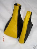 FITS FIAT SEICENTO CINQUECENTO SPORTING GAITERS YELLOW BLACK CUSTOM NEW