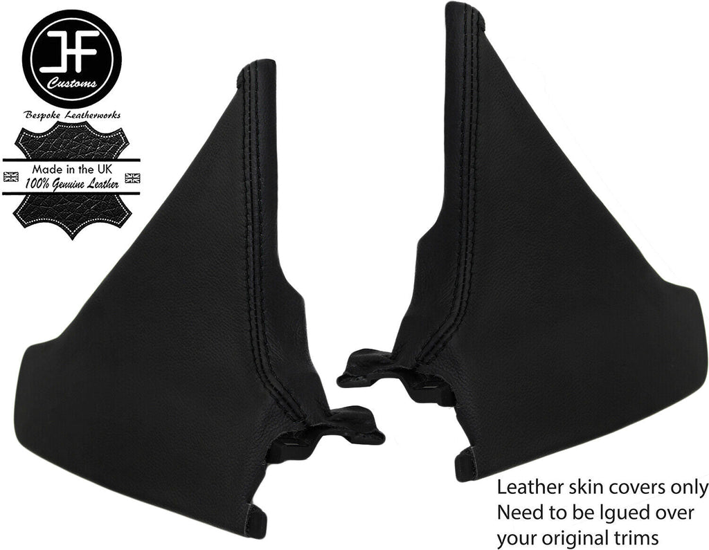 BLACK STITCH 2X TRIANGLE CONSOLE SIDE TRIM LEATHER COVER FOR MAZDA MX5 MK3 9-15