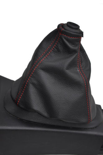 FITS DAIHATSU CHARADE BLACK LEATHER GEAR GAITER RED ST CUSTOM NEW MADE IN UK