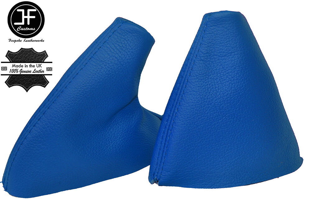 BLUE LEATHER SKIN MANUAL GEAR & HANDBRAKE GAITERS FITS MG MG TF 2002-2005