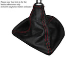 RED STITCHING MANUAL LEATHER GEAR GAITER FITS FORD RANGER 2012-2015 CUSTOM NEW