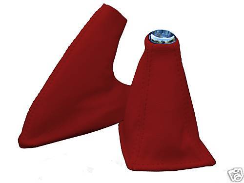 FITS MG MGF MK1  D RED LEATHER GEAR+HANDBRAKE GAITER 95-1999 CUSTOM NEW