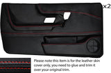 RED STITCH 2X FRONT FULL DOOR CARD LEATHER SKIN COVER FITS VW CORRADO 88-95